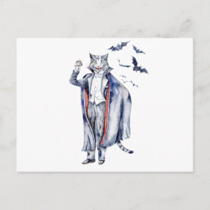 Count Catula Vampire Cat Postkarte
