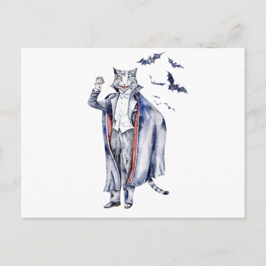 Count Catula Vampire Cat Postkarte (Vorderseite)