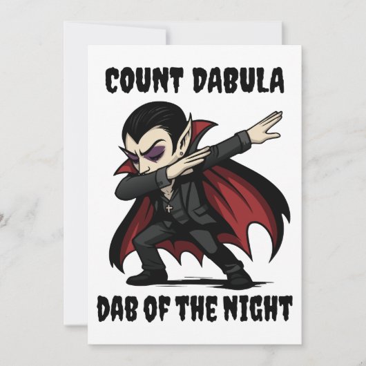 Count Dabula dabs durch die Nacht Einladung (Vorderseite)