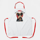 Count DOGcula Airedale Terrier Funny Halloween Schürze (Vorderseite)