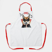 Count DOGcula Akita Dog Funny Halloween Schürze (Vorderseite)