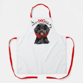 Count DOGcula Barbet Dog Funny Halloween Schürze (Vorderseite)