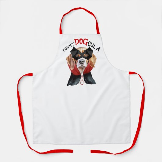 Count DOGcula Beagle Dog Funny Halloween Schürze (Vorderseite)
