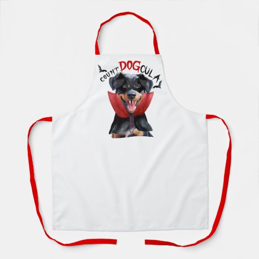 Count DOGcula Beauceron Dog Funny Halloween Schürze (Vorderseite)
