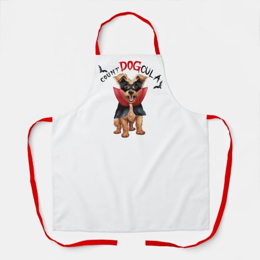 Count DOGcula Berger Picard Dog Funny Halloween Schürze (Vorderseite)