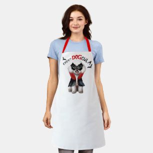 Count DOGcula Bichon Frise Dog Funny Halloween Schürze