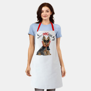 Count DOGcula Biewer Terrier Dog Funny Halloween Schürze