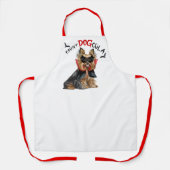 Count DOGcula Biewer Terrier Dog Funny Halloween Schürze (Vorderseite)