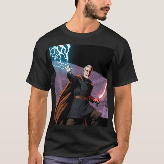 Count Dooku – Dark Side Master of Lightning T-Shirt (Vorderseite)