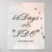 Count Down to Wedding Sign Poster (Vorne)