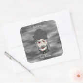 Count Dracula 2026 Bookplate Quadratischer Aufkleber (Umschlag)