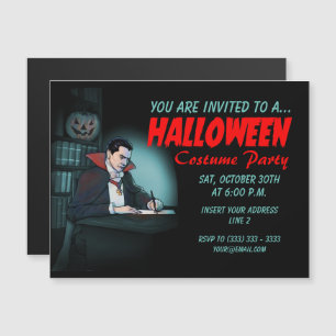 Count Dracula Halloween-Party Magneteinladung