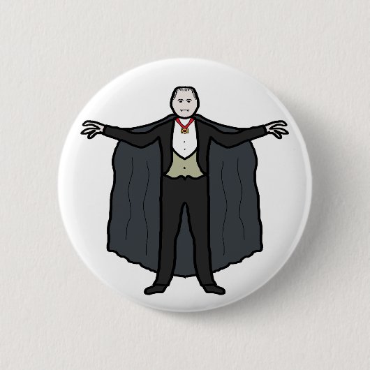 Count Dracula Vampire Button (Vorderseite)