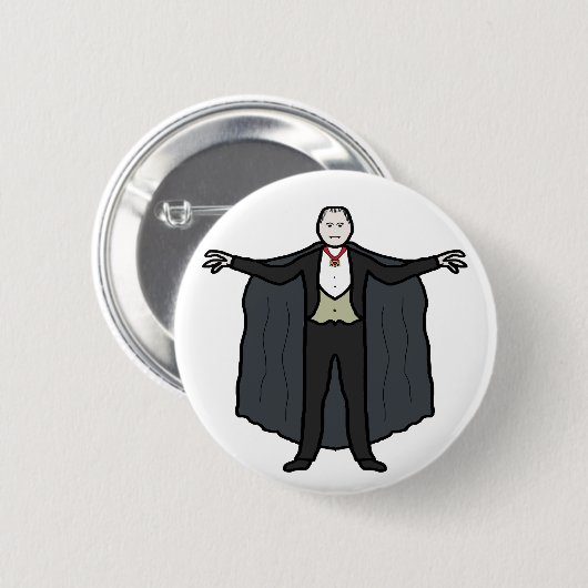 Count Dracula Vampire Button (Vorne & Hinten)