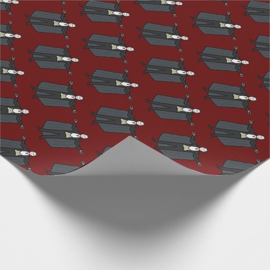 Count Dracula Vampire Geschenkpapier (Ecke)