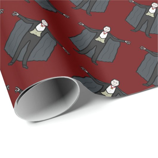 Count Dracula Vampire Geschenkpapier (Rolleneckpunkt)