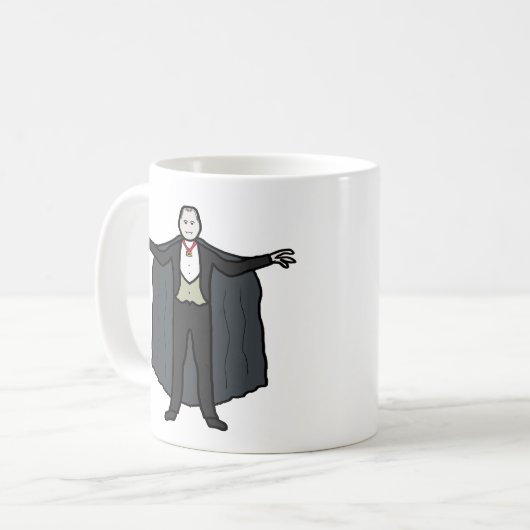 Count Dracula Vampire Kaffeetasse (Vorderseite Links)