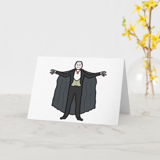 Count Dracula Vampire Karte (Gelbe Blume)