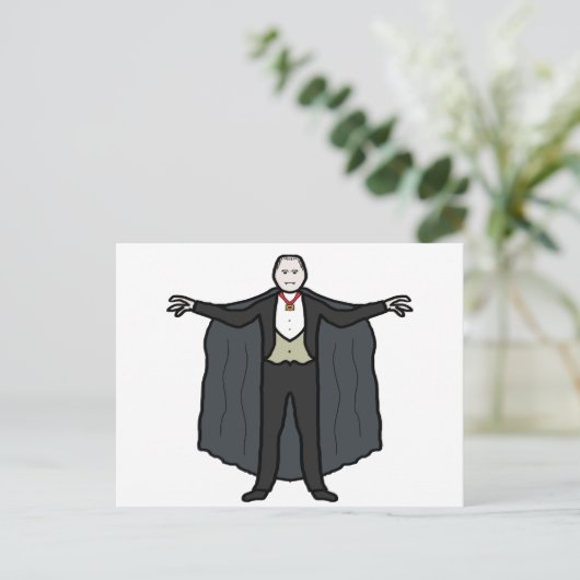 Count Dracula Vampire Postkarte (Stehend Vorderseite)