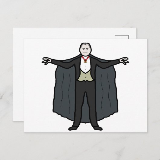 Count Dracula Vampire Postkarte (Vorne/Hinten)