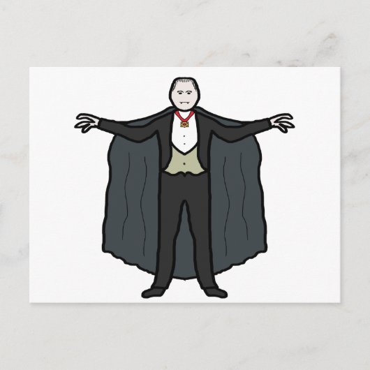 Count Dracula Vampire Postkarte (Vorderseite)