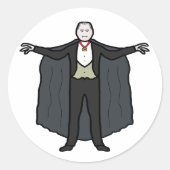 Count Dracula Vampire Runder Aufkleber (Vorderseite)