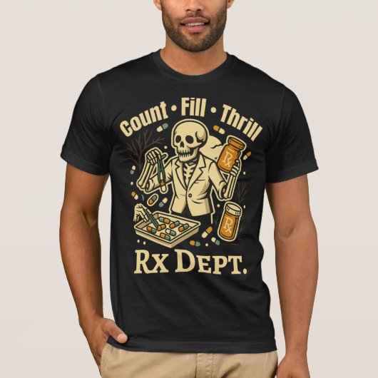 Count ・ Fill ・ Thrill Rx Dept Halloween T-Shirt (Vorderseite)