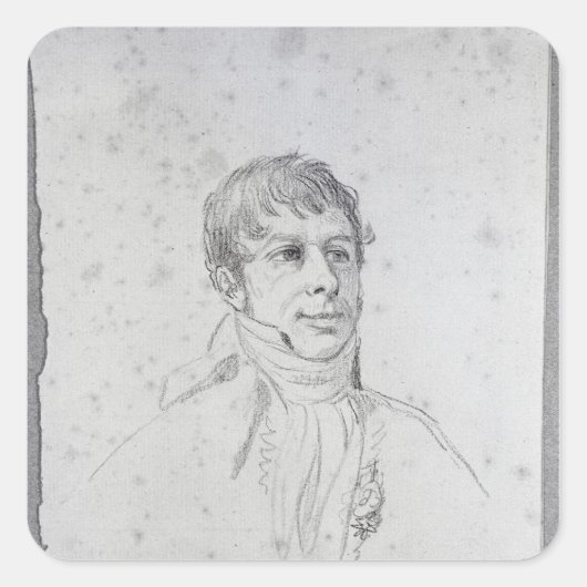 Count Francois Arnail de Jaucourt Quadratischer Aufkleber (Vorderseite)