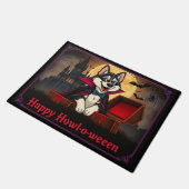 Count Husky Happy Howl-o-ween Fußmatte (Schrägansicht)