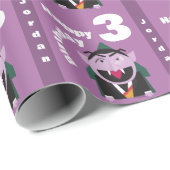 Count Kindergeburtstag Name Sesame Street Geschenkpapier (Rolleneckpunkt)