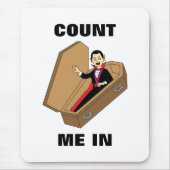 Count Me in lustigen Halloween Vampire Puffer-Note Mousepad (Vorne)