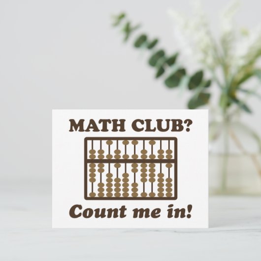Count Me in the Math Club Postkarte (Stehend Vorderseite)