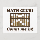 Count Me in the Math Club Postkarte (Vorderseite)