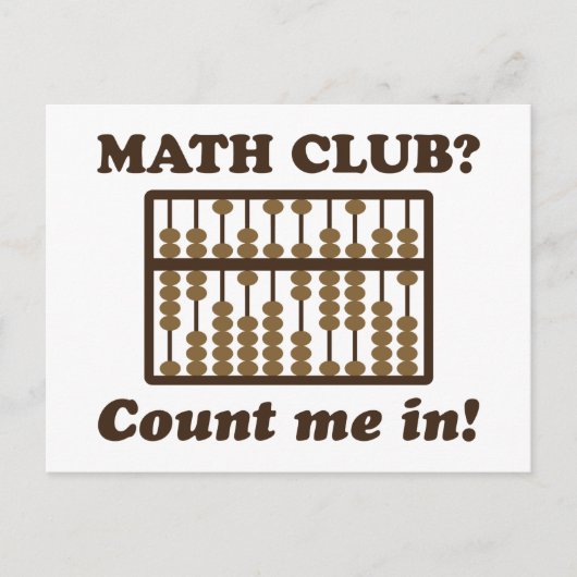 Count Me in the Math Club Postkarte (Vorderseite)