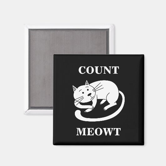 Count Meowt Kitty Funny Cat Pub Magnet (Vorderseite/Rückseite)