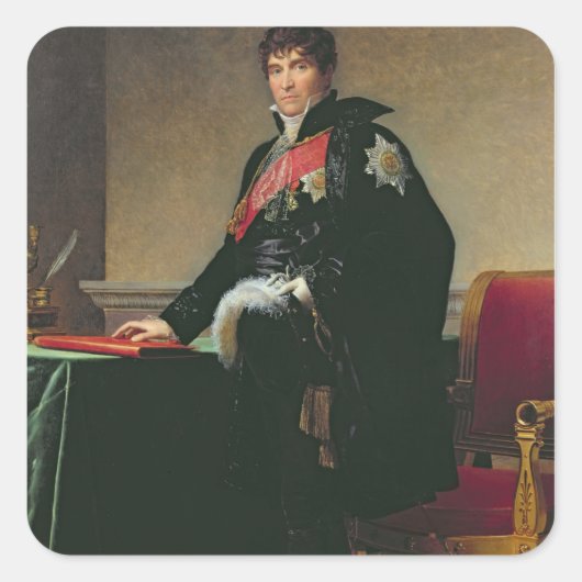 Count Michel Regnaud de Saint-Jean-d'Angely Quadratischer Aufkleber (Vorderseite)
