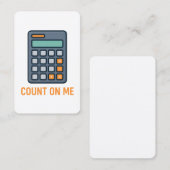 Count On Me - Stilvolles Rechner-Design für Mathem Visitenkarte (Vorne/Hinten)