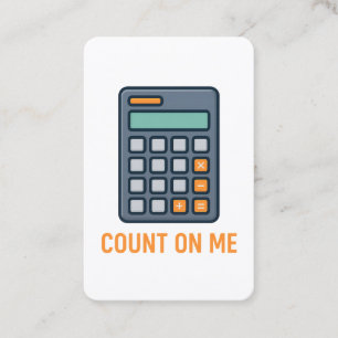 Count On Me - Stilvolles Rechner-Design für Mathem Visitenkarte