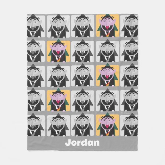 Count Pattern Sesame Street Name Fleecedecke (Vorderseite)