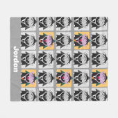 Count Pattern Sesame Street Name Fleecedecke (Vorderseite (Horizontal))