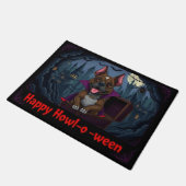 Count Pitbull Happy Howl-o-ween Fußmatte (Schrägansicht)