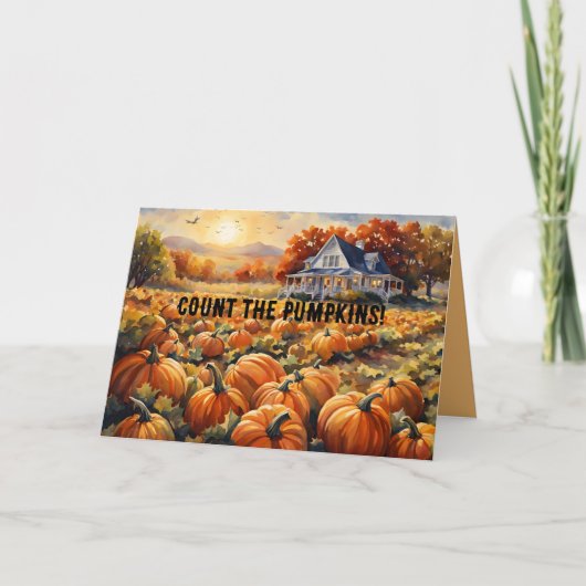 COUNT PUMPKINS FERIENKARTE KARTE (Vorderseite)