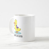 Count Quackula Funny Duck Pun Kaffeetasse (Vorderseite Links)