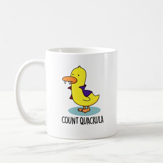 Count Quackula Funny Duck Pun Kaffeetasse (Links)