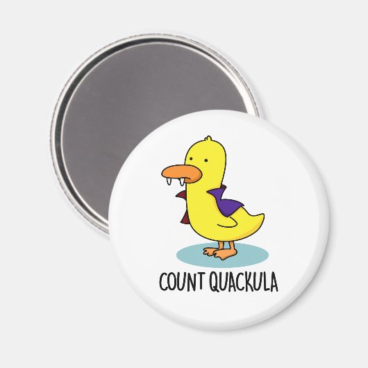 Count Quackula Funny Duck Pun Magnet (Vorderseite/Rückseite)