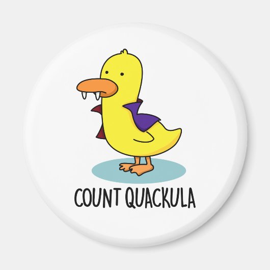 Count Quackula Funny Duck Pun Magnet (Vorne)