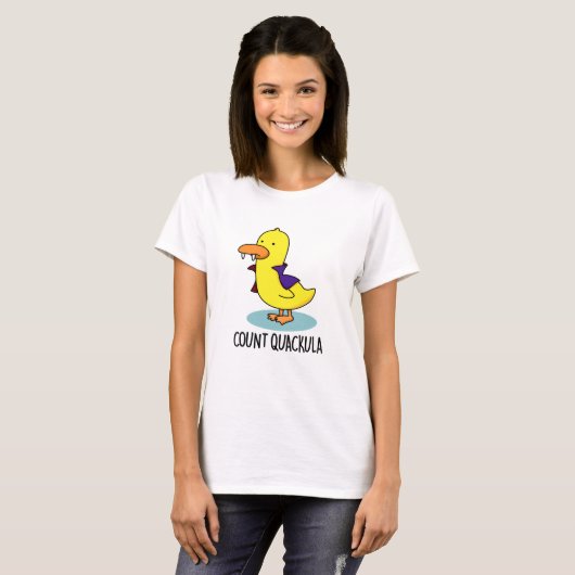 Count Quackula Funny Duck Pun T-Shirt (Vorne ganz)