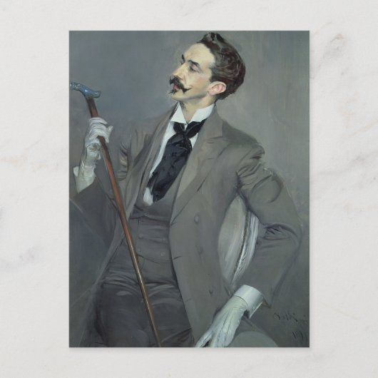 Count Robert de Montesquiou 1897 Postkarte (Vorderseite)