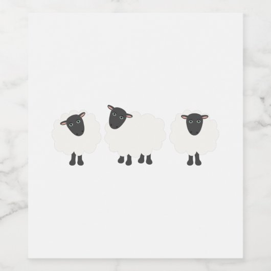 Count Sheep Weinetikett (Einzelnes Label)