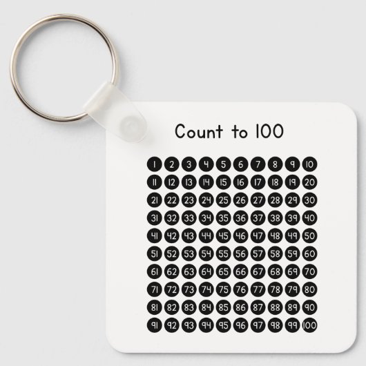 Count to 100 schlüsselanhänger (Vorderseite)